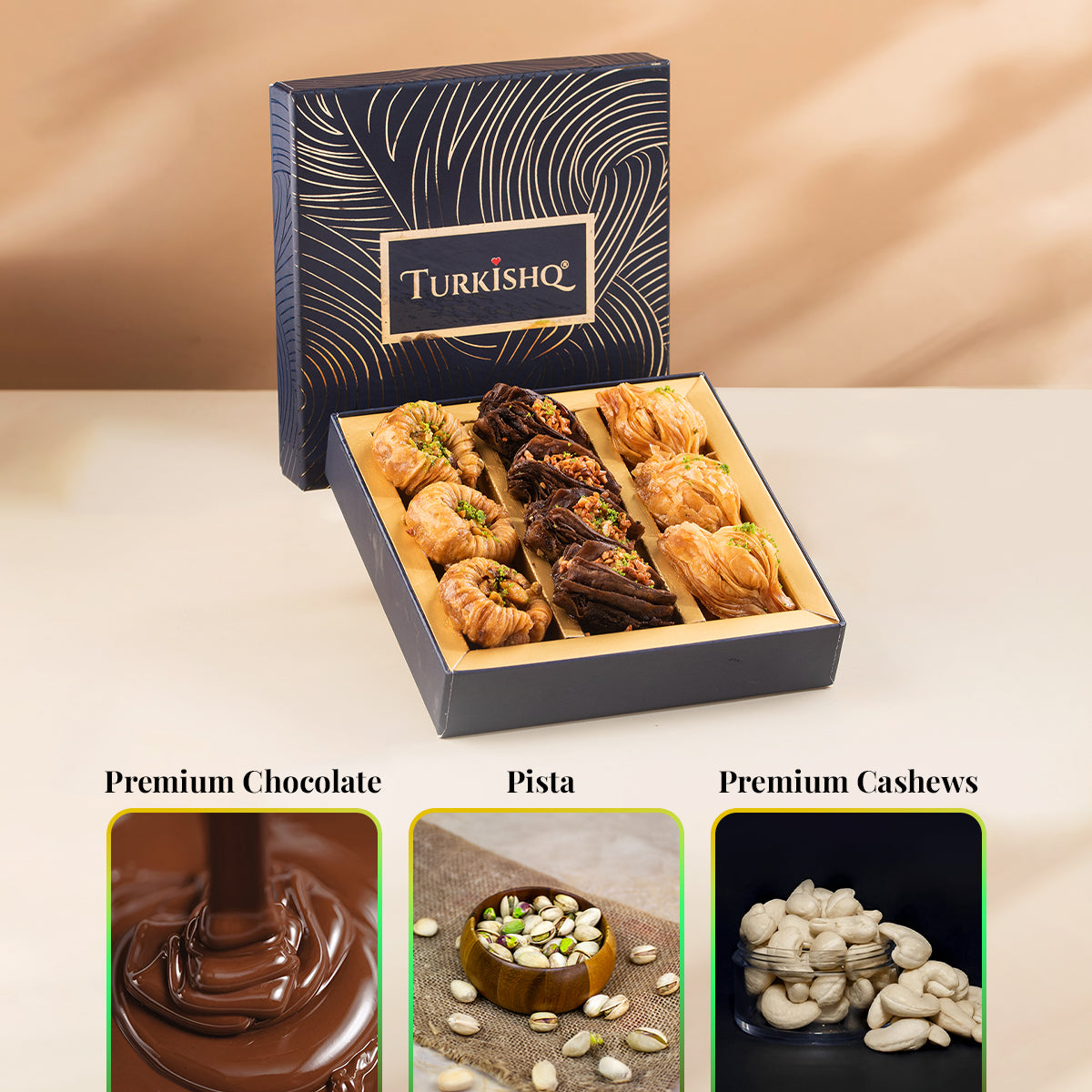 Assorted Kaju, Pista & Chocolate Baklava