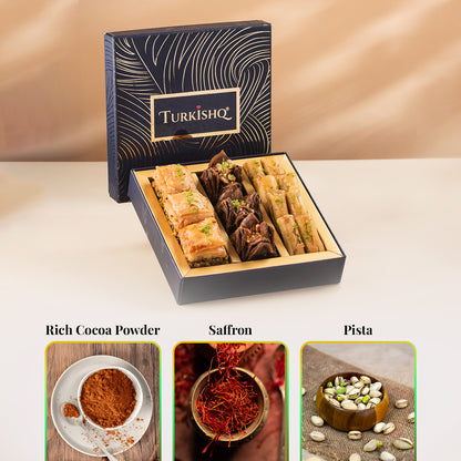 Assorted Pista and Chocolate Baklava