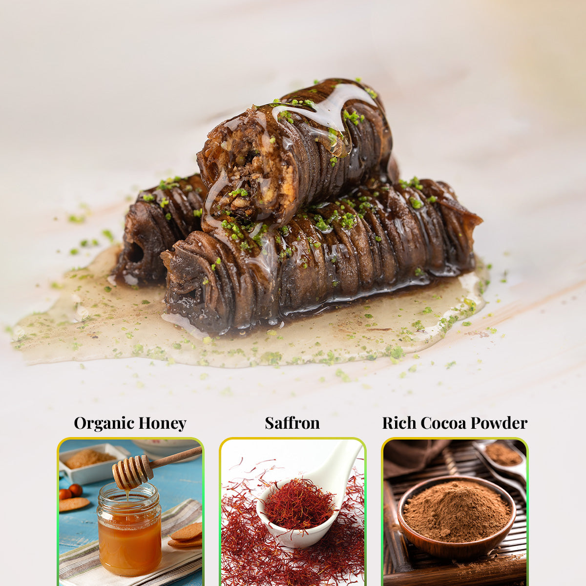 Chocolate Finger Fold Baklava