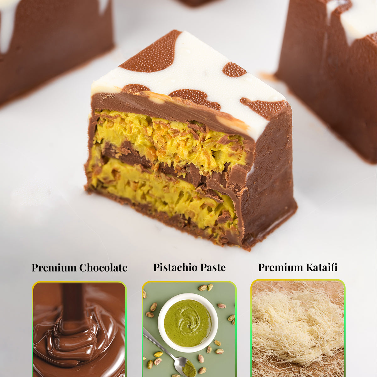 Dubai Viral Kunafa Chocolate (pitachio)