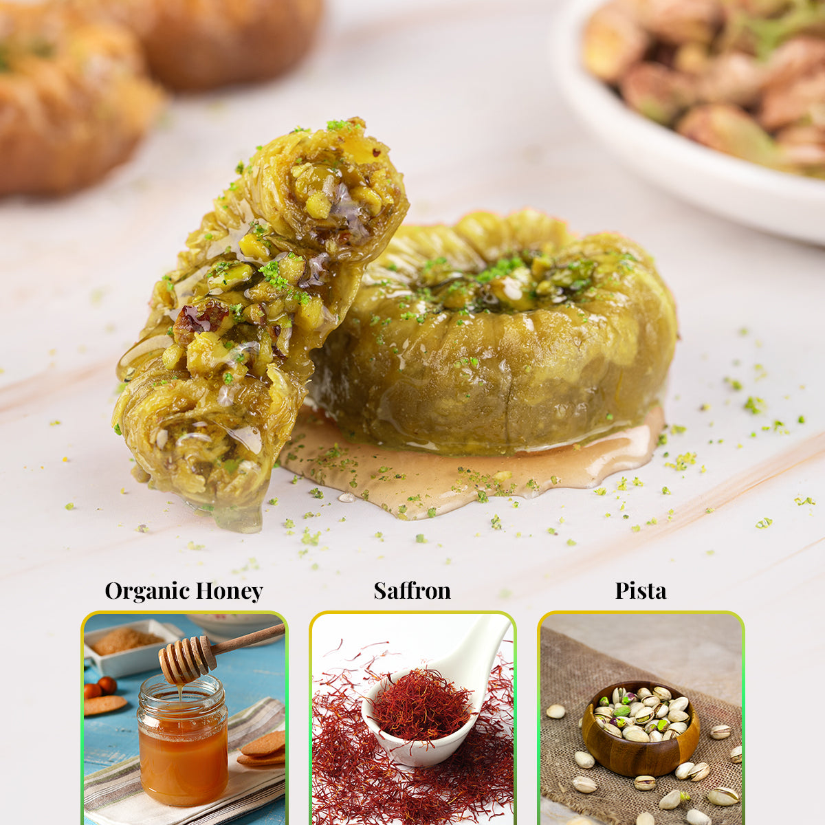 Pistachio Bulbul Nest Baklava
