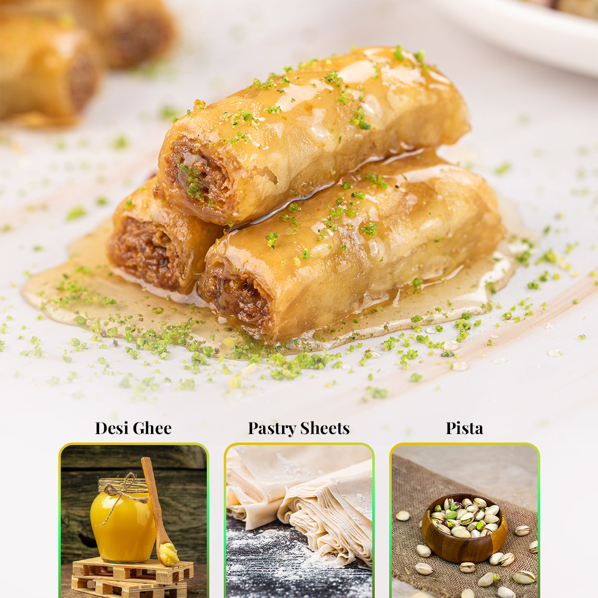 Pistachio Finger Baklava