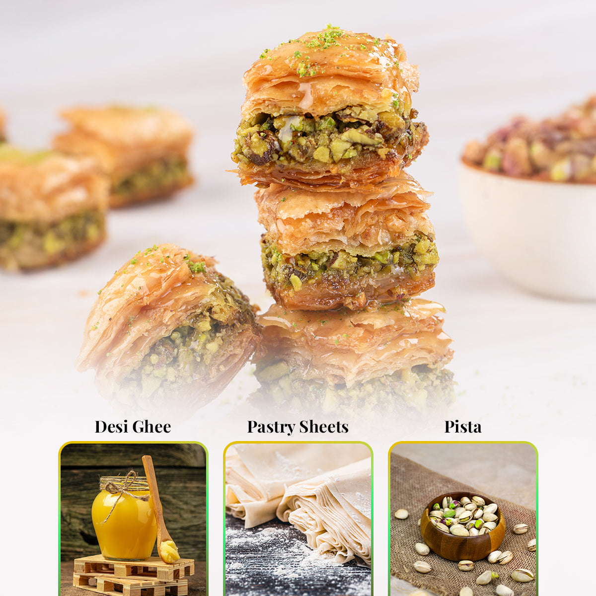 Pistachio Square Baklava